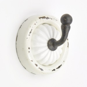 Pastel Fringe Coat Hook - White
