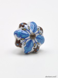 Painted Porcelain Flower Knob