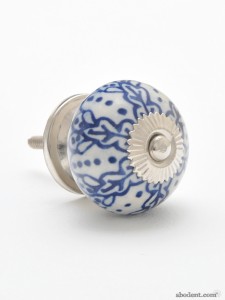 Snow Flake Fall Ceramic Knob