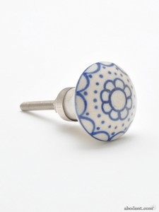 Pretty Painted Pattern Ceramic Knob