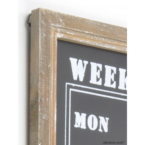 Weekly Schedule Chalkboard | Week Planner Blackboard | abodent.com