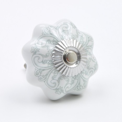 Finely Detailed Grey Cupboard Knob