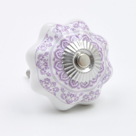 Decoratively Purple Patterned Knob