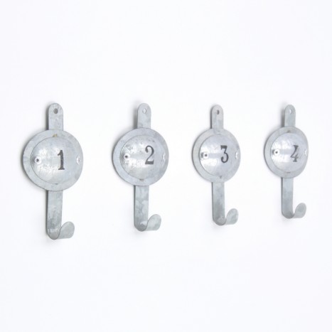 Numbered Wall Hooks