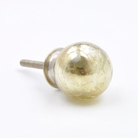 Crackled Globe Cupboard Knob - Gold