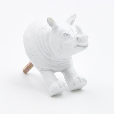 White Rhino Drawer Knob