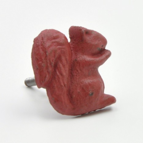 Cute Red Squirrel Drawer Knob