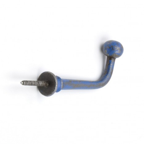 Blue Screw-in Metal Wall Hooks