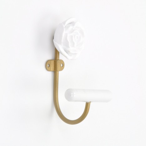 White Flower Wall Hook