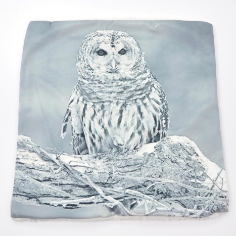 Winter Owl Cushion Cover