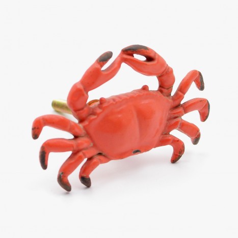 Coastal Crab Cupboard Knob - Red