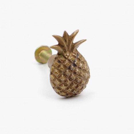 Party Pineapple Cupboard Knob - Antique Brass