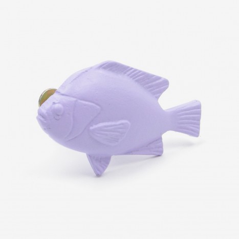 Fat Fish Cupboard Knob - Purple