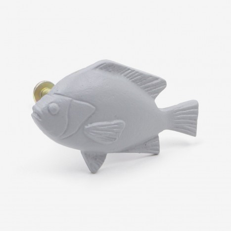 Fat Fish Cupboard Knob - Grey