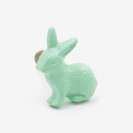Country Rabbit Cupboard Knob - Green