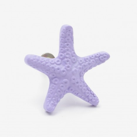 Seaside Starfish Cupboard Knob - Purple