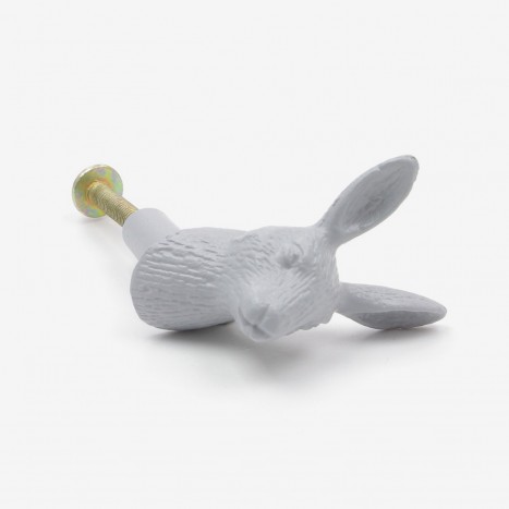 Handsome Hare Cupboard Knob - Grey