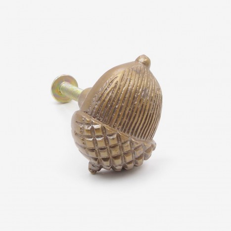 Autumn Acorn Cupboard Knob - Antique Brass