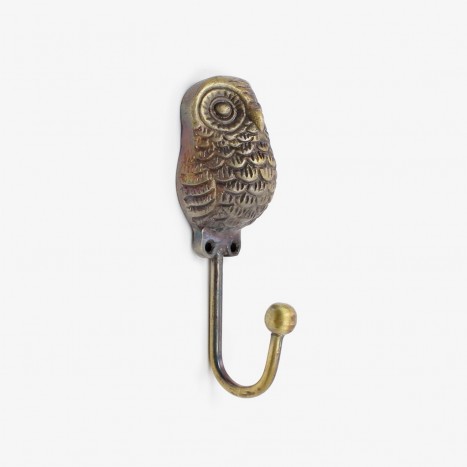 Brassy Owl Coat Hook