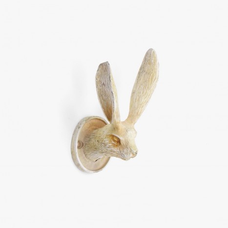 Hare's Head Wall Hook - Cream