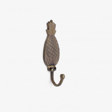 Pretty Pineapple Coat Hook - Antique Brass