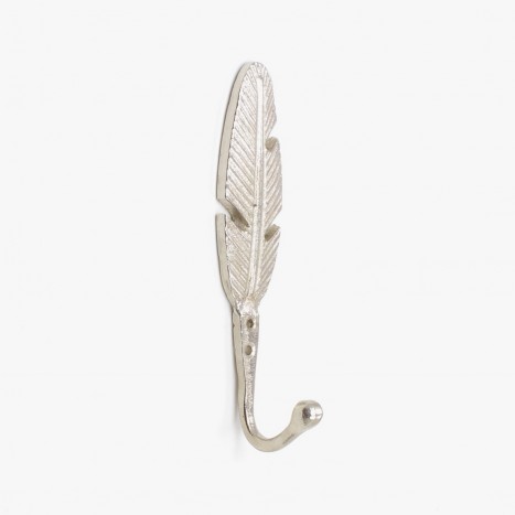 Fine Feather Coat Hook - Silver