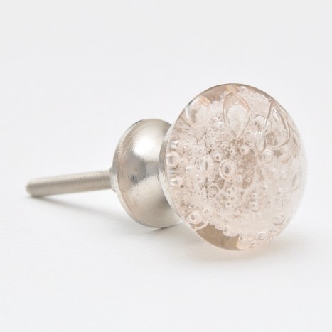 Pink Bubble Glass Knobs