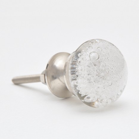 Clear Bubble Glass Knobs