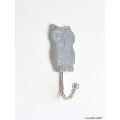 Dainty Down Ceramic Owl Hooks (BTB)