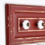 Red Wooden Wall Rack With Knobs