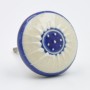 Blue And Cream Ceramic Knob