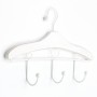 White Wooden Clothes Hanger With Hooks