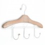 Natural Wood Clothes Hanger With Hooks