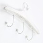 White Wooden Clothes Hanger With Hooks