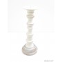 White Shabby Chic Wooden Candlestick