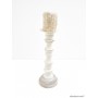 White Shabby Chic Wooden Candlestick