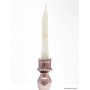 Pink Glass Candlestick