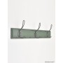 Large Distressed Green Wooden Coat Rack