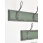 Large Distressed Green Wooden Coat Rack
