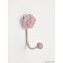 Pink Ceramic Flower Coat Hook