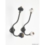 Decorative Wall Hook With Black Ceramic Knobs