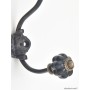 Decorative Wall Hook With Black Ceramic Knobs