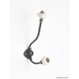 Decorative Wall Hook With White Ceramic Knobs