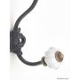 Decorative Wall Hook With White Ceramic Knobs